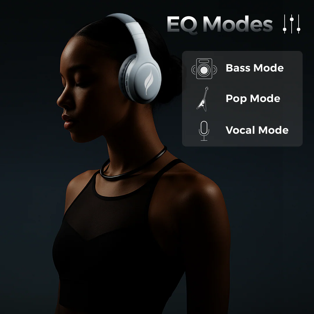 Leaf Bass Pro Wireless Headphones (Aqua Grey) - Image 6