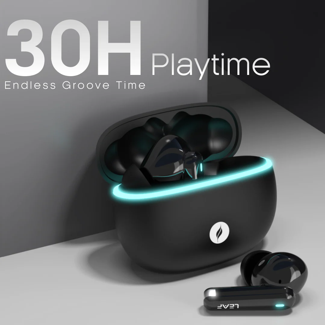 Leaf Buds X121 Wireless Earbuds (Carbon Black) - Image 4