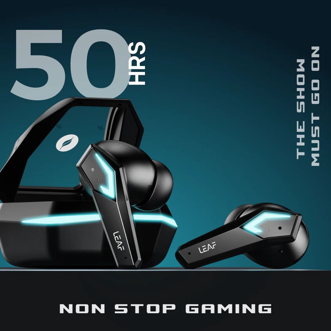 Leaf Buds X468 Wireless Earbuds (Black Spaceship) - Image 4