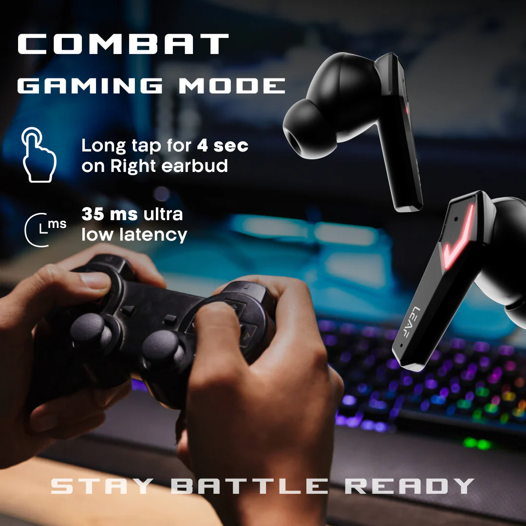 Leaf Buds X468 Wireless Earbuds (Black Spaceship) - Image 7