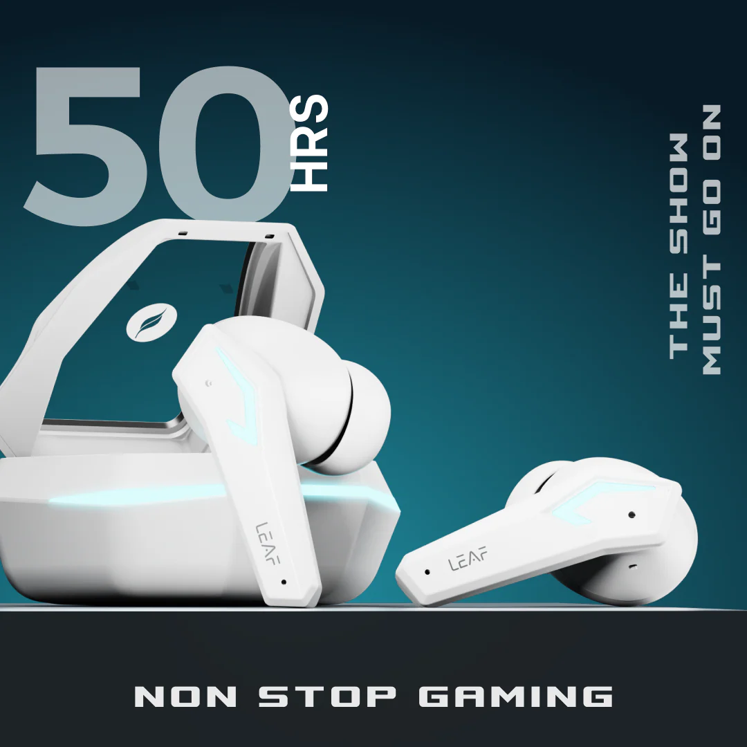 Leaf Buds X468 Wireless Earbuds (Ivory Spaceship) - Image 4