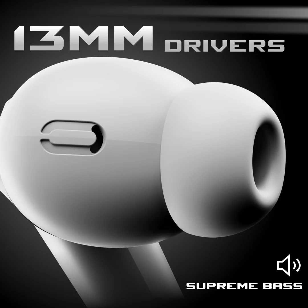 Leaf Buds X468 Wireless Earbuds (Ivory Spaceship) - Image 6