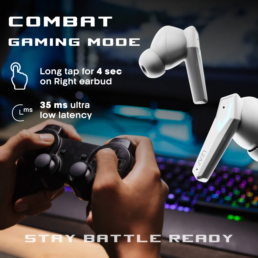 Leaf Buds X468 Wireless Earbuds (Ivory Spaceship) - Image 7