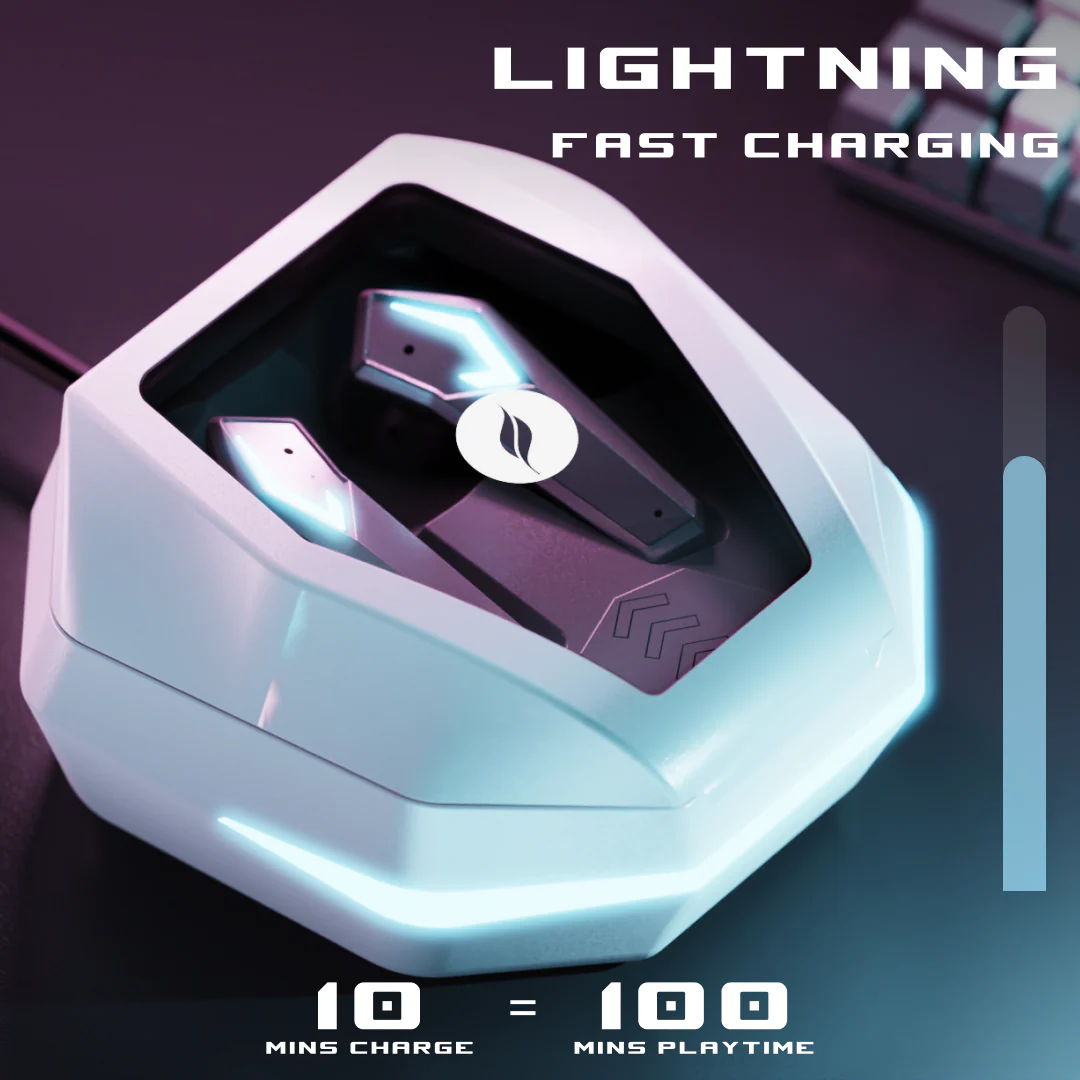 Leaf Buds X468 Wireless Earbuds (Ivory Spaceship) - Image 8