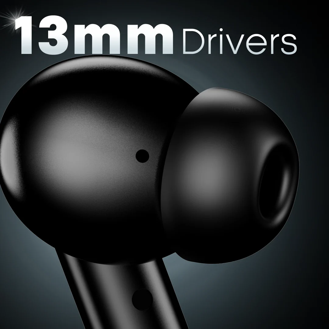 Leaf Buds X514 Wireless Earbuds with ANC & Dual Pairing (Carbon Black) - Image 6