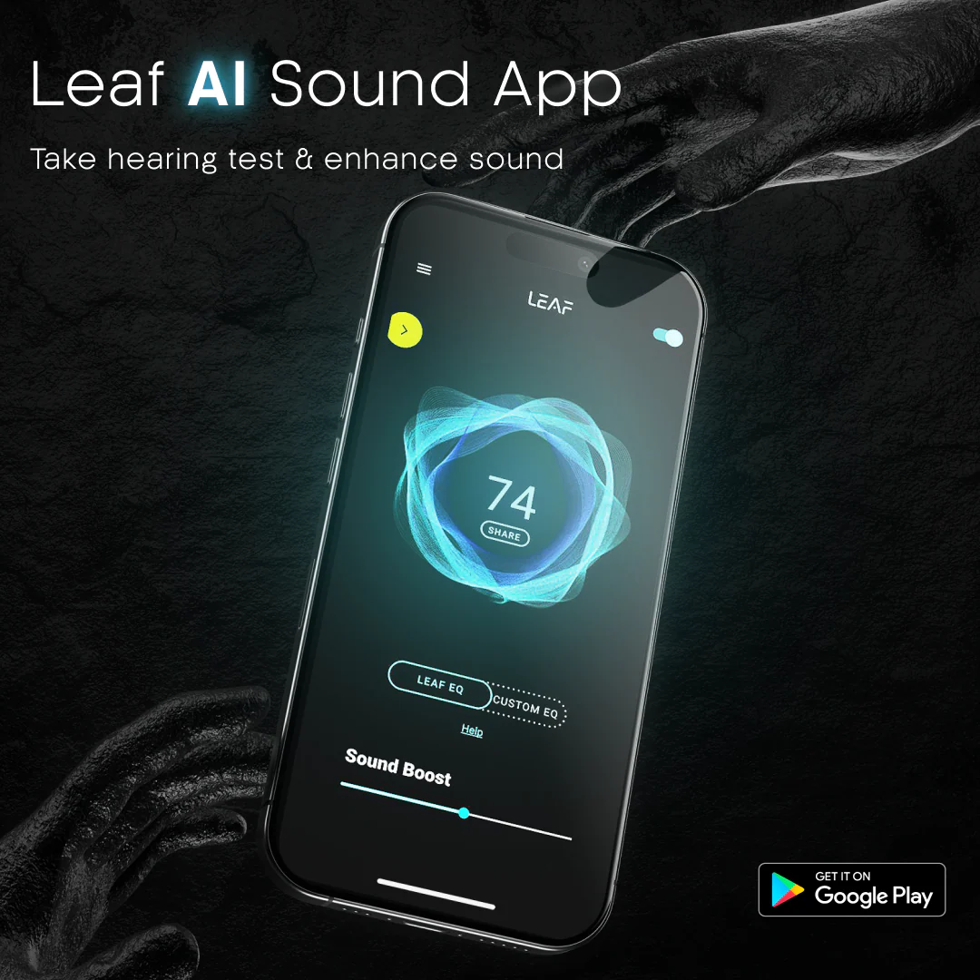 Leaf Buds X514 Wireless Earbuds with ANC & Dual Pairing (Pastel Blue) - Image 3