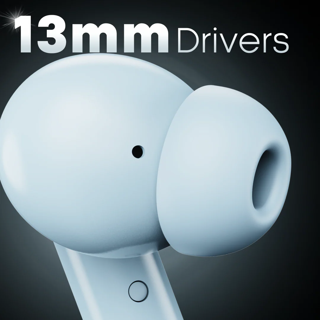 Leaf Buds X514 Wireless Earbuds with ANC & Dual Pairing (Pastel Blue) - Image 6