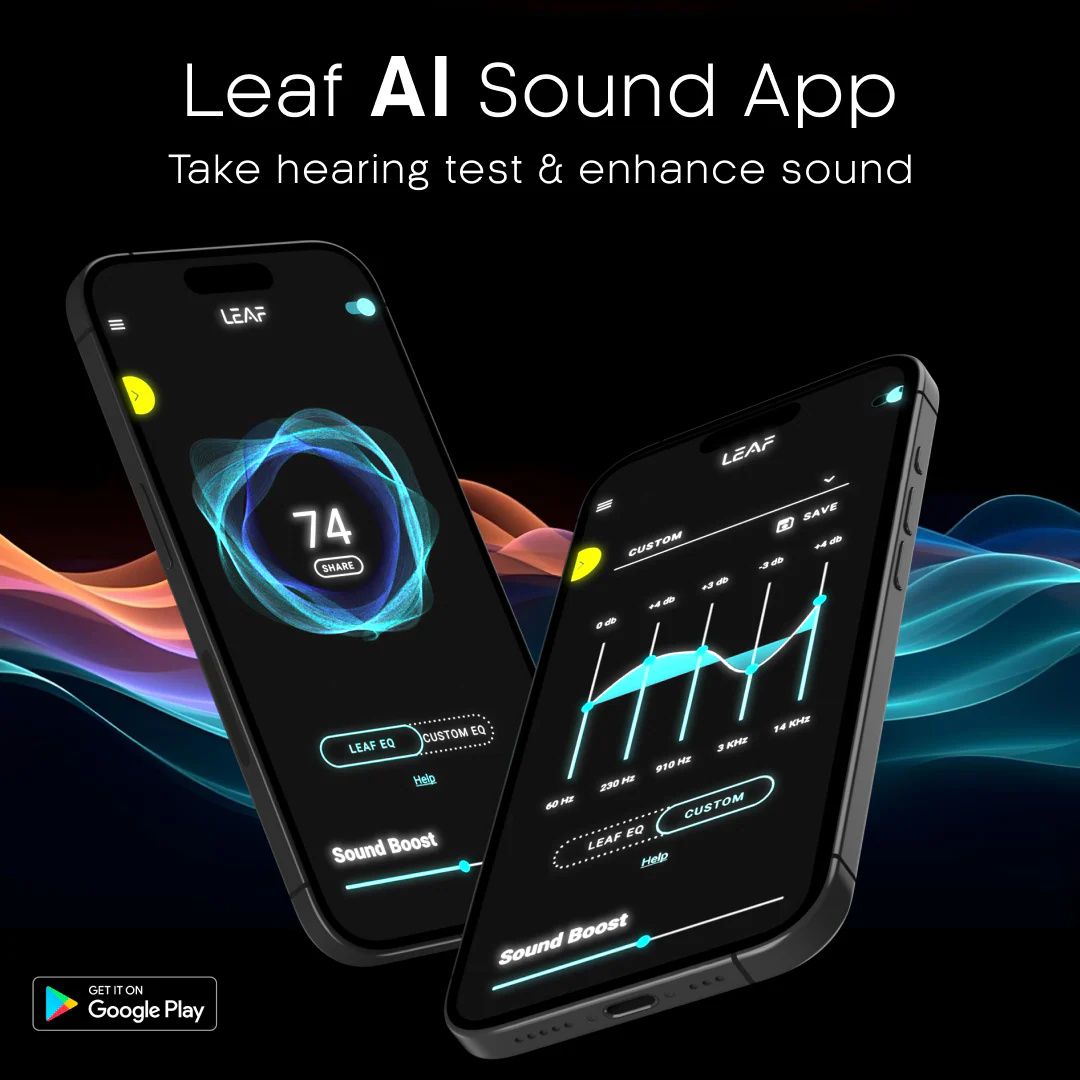Leaf Buds X614 Wireless Earbuds with ANC (Carbon Black) - Image 3