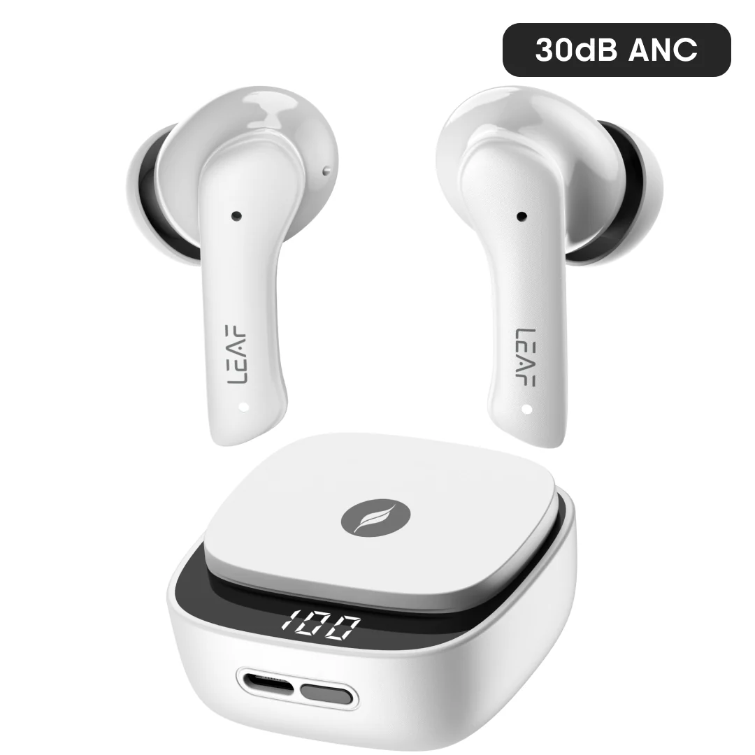 Leaf Buds X614 Wireless Earbuds with ANC (Pure White)