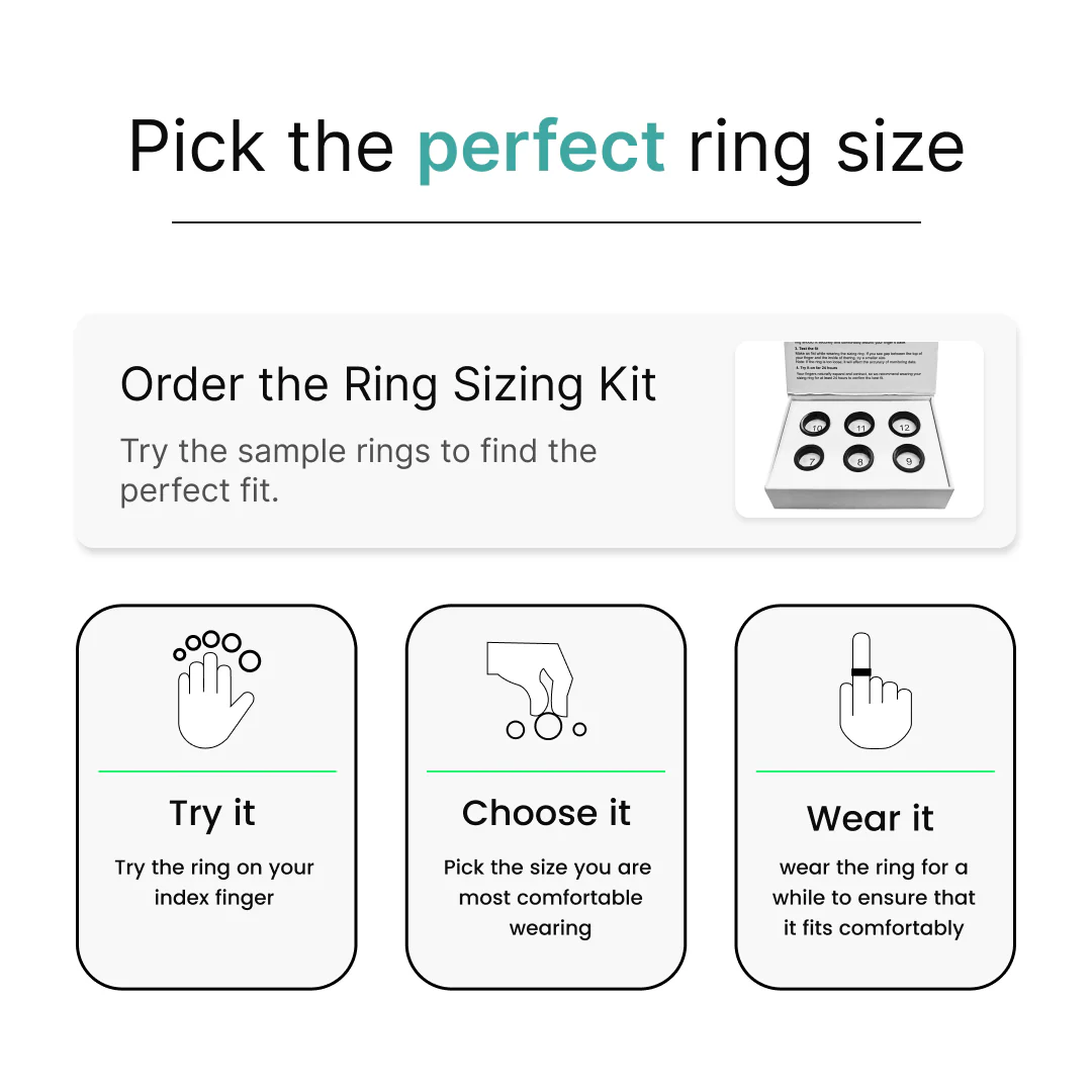 Leaf Halo Smart Ring (Luxe Gold) + Sizing Kit - Image 3