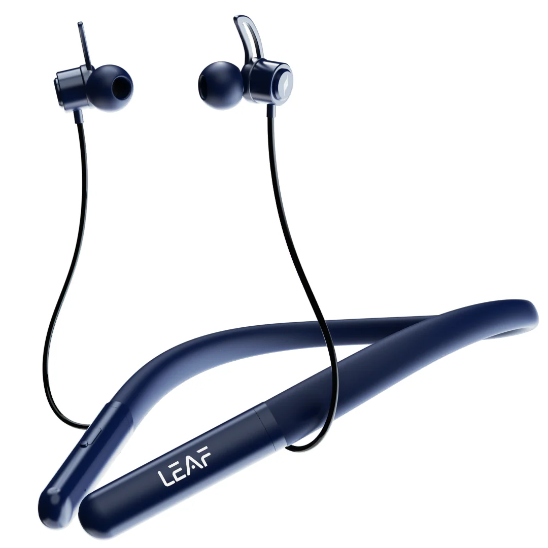 Leaf Rush X342 Wireless Neckband Earphones (Midnight Blue)