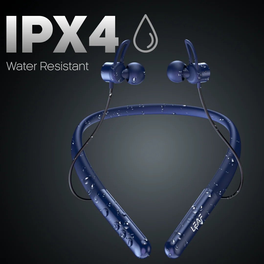 Leaf Rush X342 Wireless Neckband Earphones (Midnight Blue) - Image 7