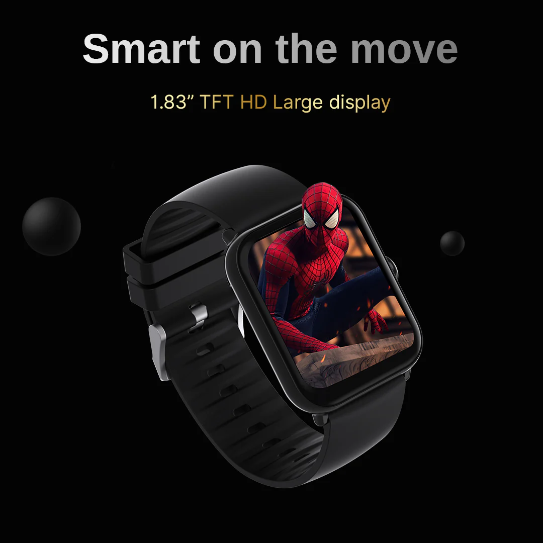 LEAF WATCH WIRELESS BT CALLING SMART WATCH-CARBON BLACK - Image 3