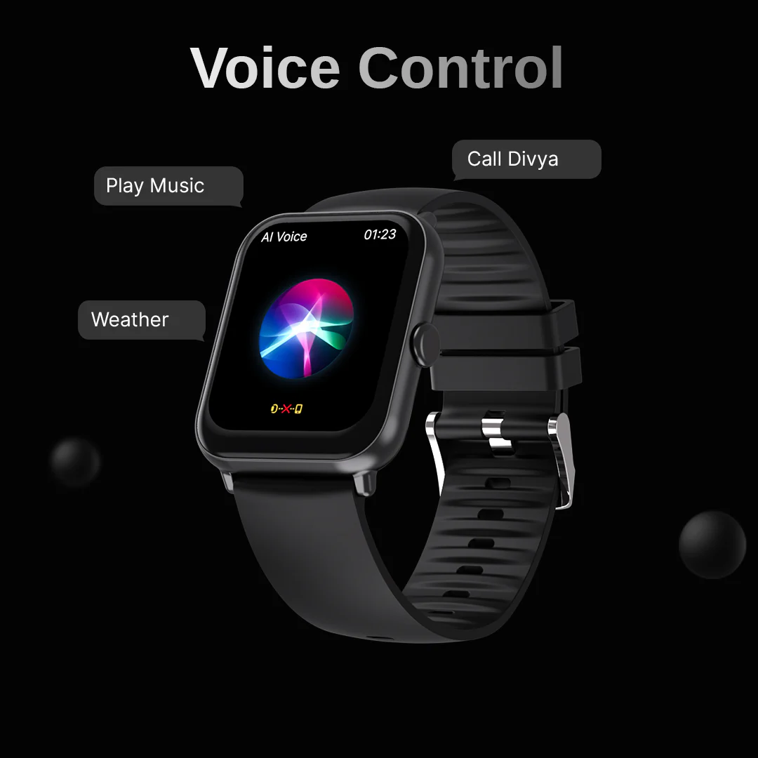 LEAF WATCH WIRELESS BT CALLING SMART WATCH-CARBON BLACK - Image 4