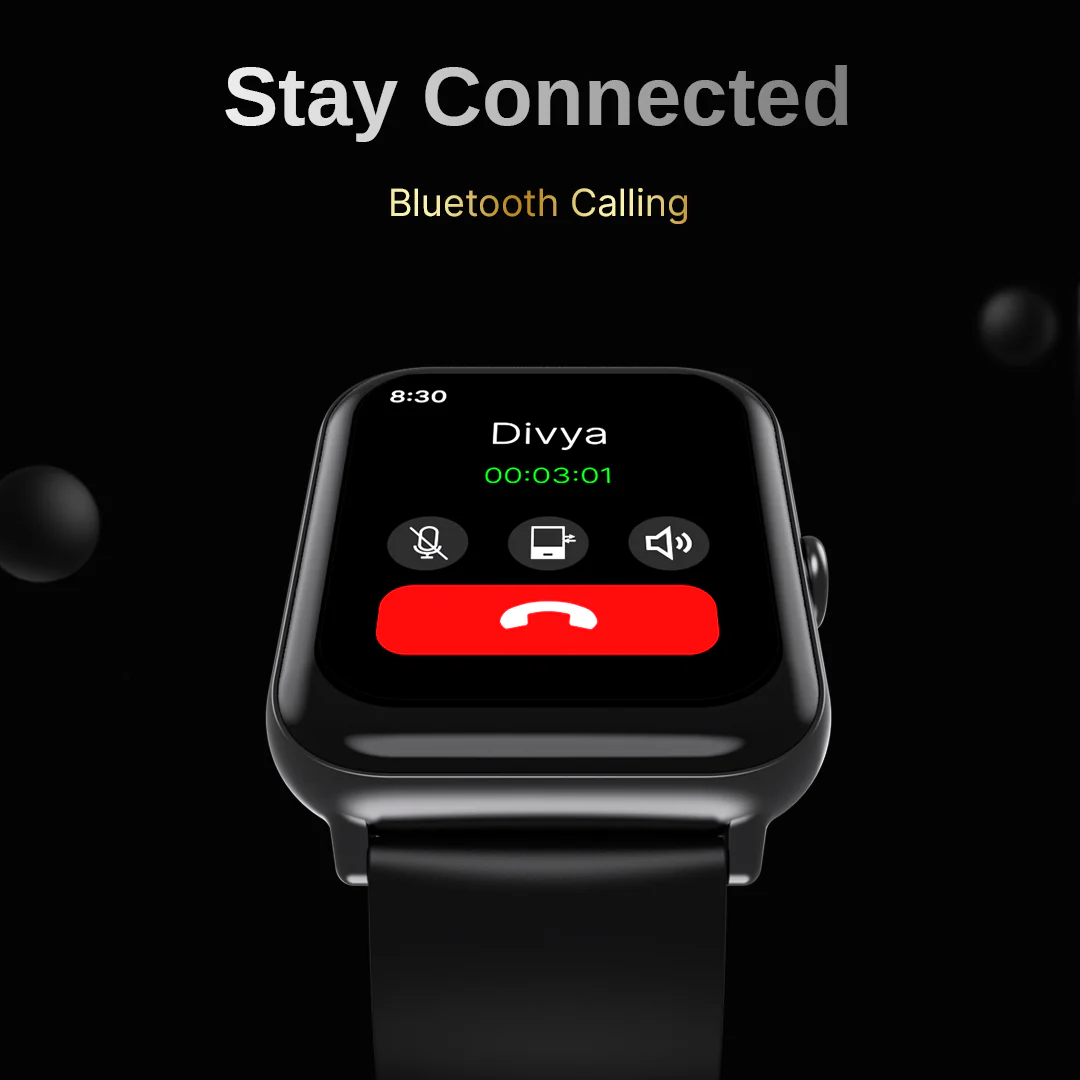 LEAF WATCH WIRELESS BT CALLING SMART WATCH-CARBON BLACK - Image 6